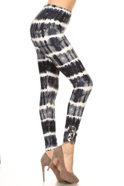 sueded bailey tye dye ankle weave legging