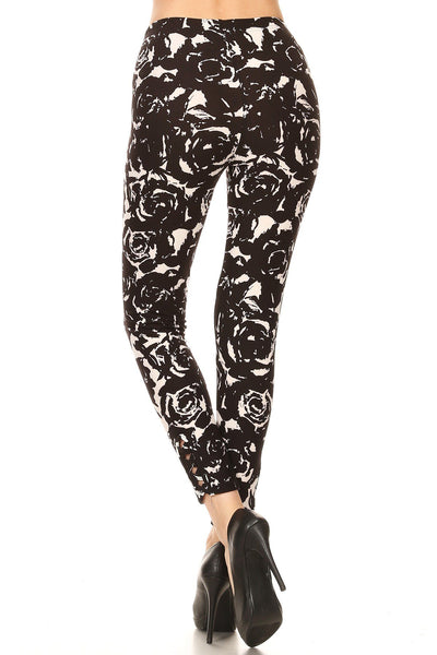 sueded baccara rose ankle weave legging