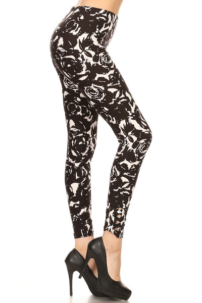 sueded baccara rose ankle weave legging