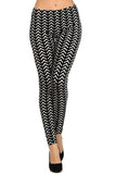 velvet chevron footless legging