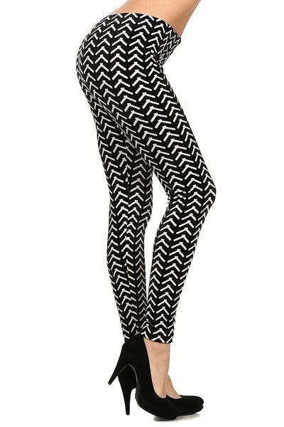 velvet chevron footless legging