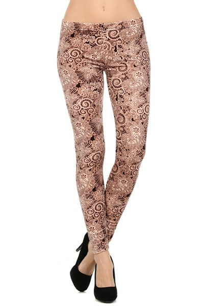 velvet footless legging