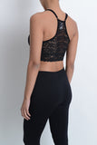 padded racer back lace bra