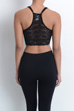padded racer back lace bra