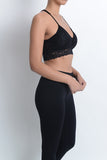 padded racer back lace bra