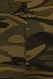 sueded green camo capri legging