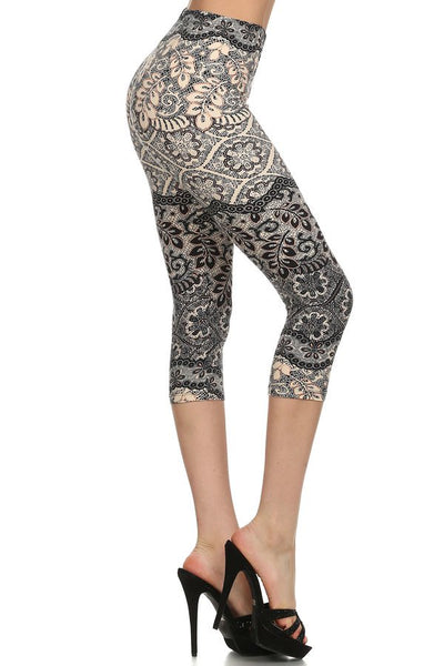 sueded new lace capri legging