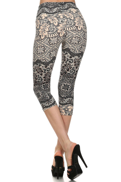 sueded new lace capri legging