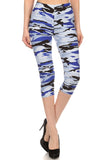 sueded ocean camo capri legging