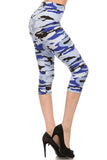 sueded ocean camo capri legging