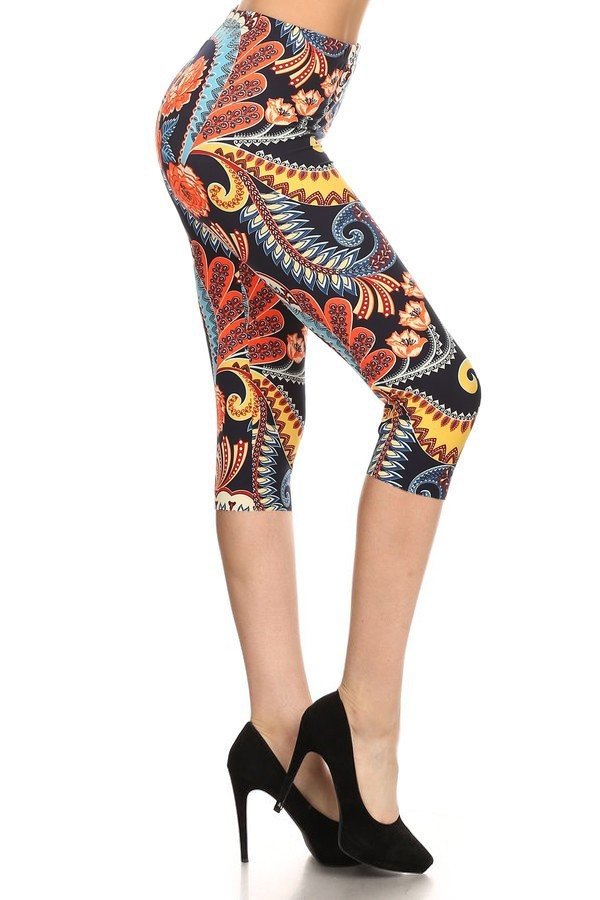 sueded festival capri legging