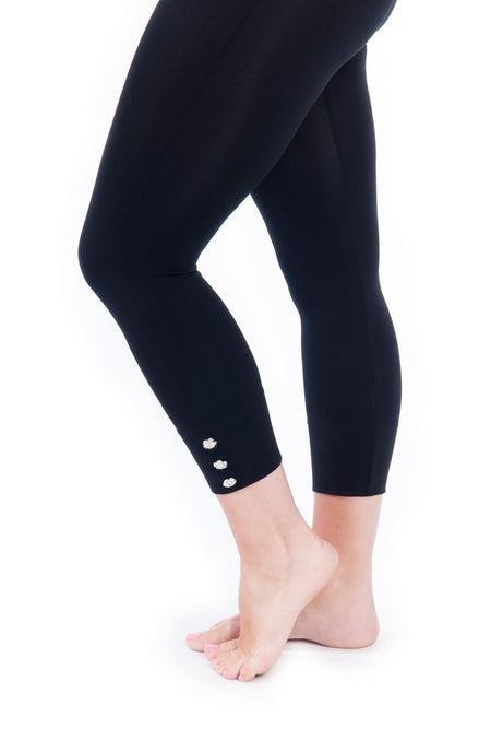 3 crystal flower legging