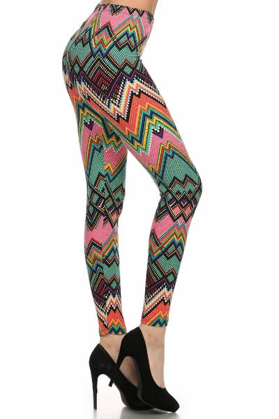 sueded zig 4 zag legging
