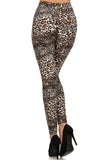 sueded brown cheetah legging