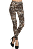 sueded brown cheetah legging