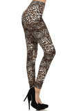 sueded brown cheetah legging