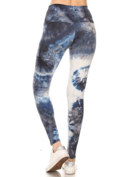 sueded high waist brooklyn blue tye dye legging