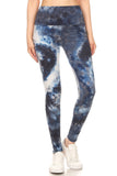 sueded high waist brooklyn blue tye dye legging