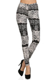 sueded b/w new lace legging