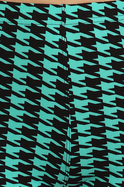 sueded teal houndstooth legging