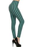 sueded teal houndstooth legging