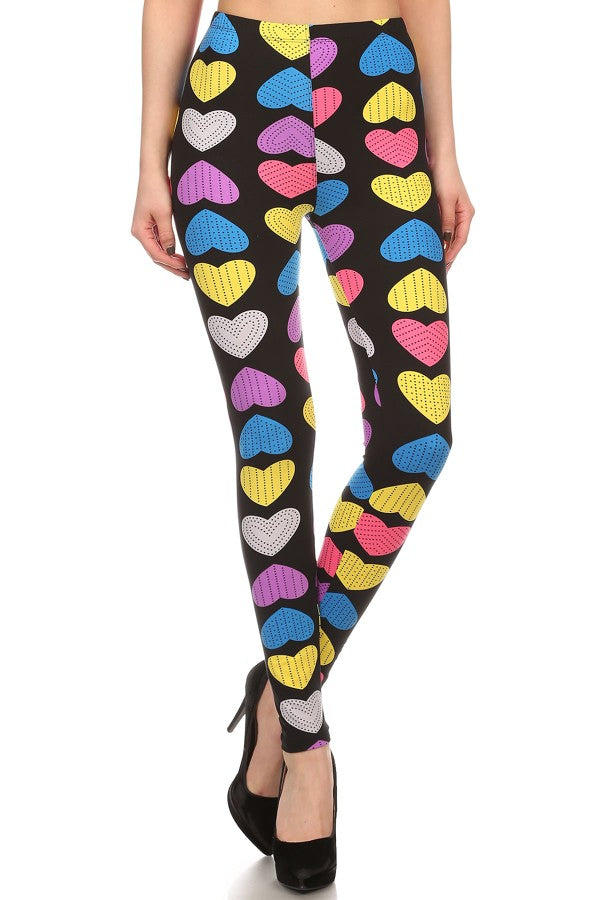 sueded candie hearts legging