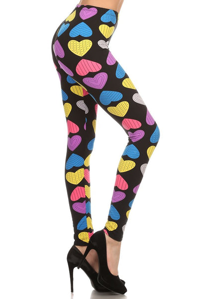 sueded candie hearts legging