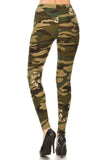 sueded camo skulls legging