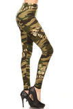 sueded camo skulls legging