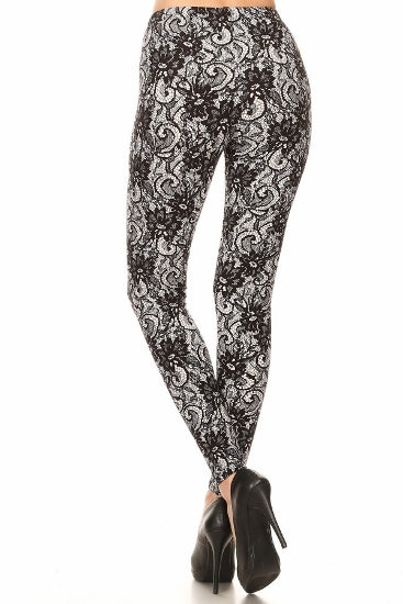 sueded vintage lace legging