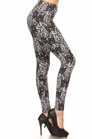 sueded vintage lace legging