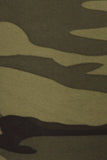 sueded high waist green camo legging