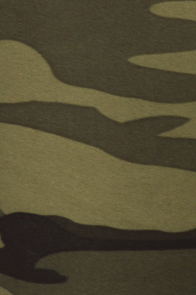 sueded high waist green camo legging