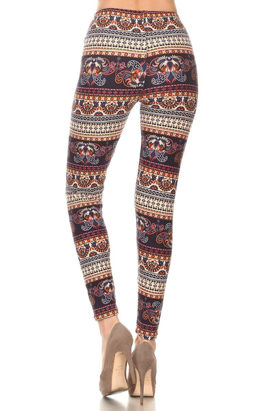 sueded tribal paisley legging