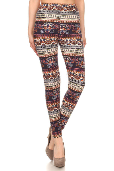 sueded tribal paisley legging