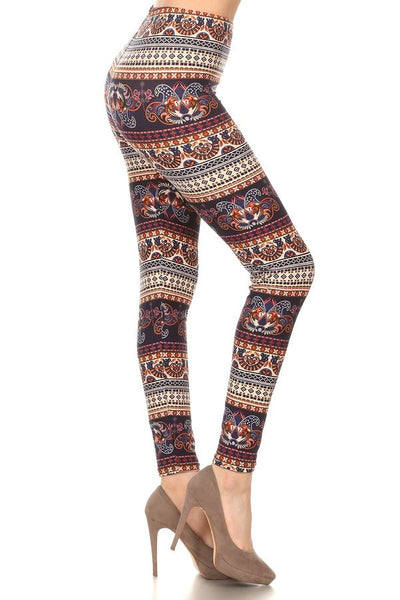 sueded tribal paisley legging