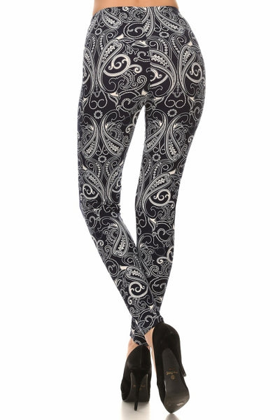 sueded paisley legging