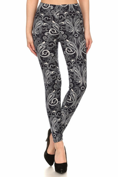 sueded paisley legging