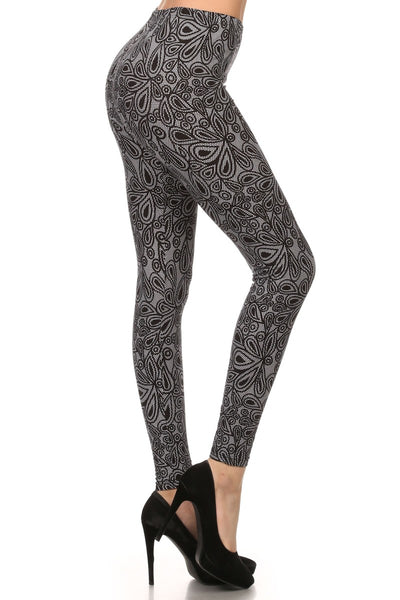 sueded flutter legging