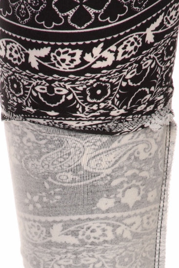 sueded paisley patch legging