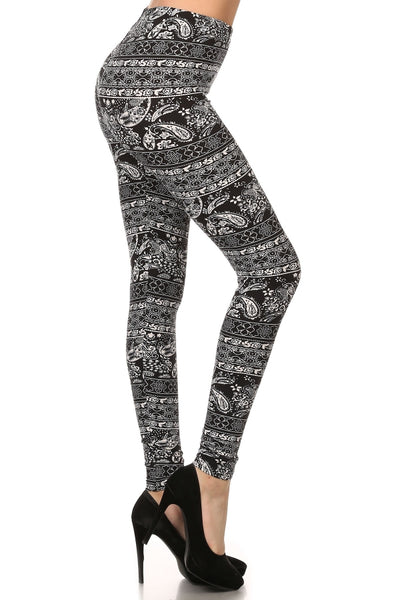 sueded paisley patch legging
