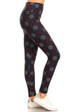 sueded high waist ava's argyle legging