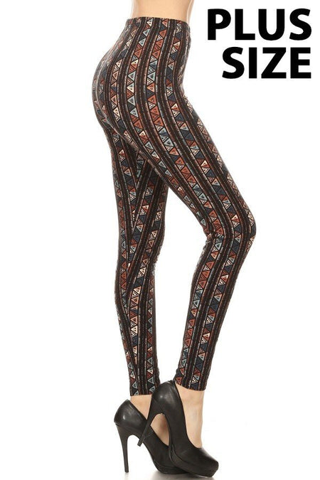 sueded b/w cheetah legging plus