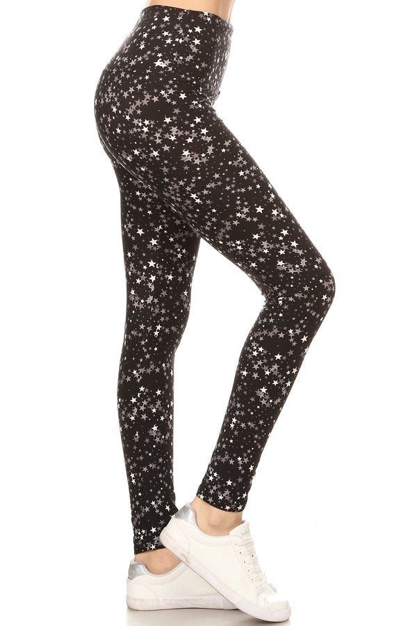 sueded high waist star-lette legging