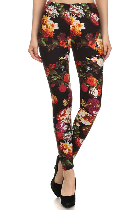 sueded phoenix flower legging