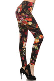 sueded fall blooms legging
