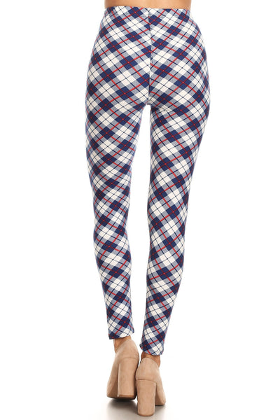 sueded french argyle legging