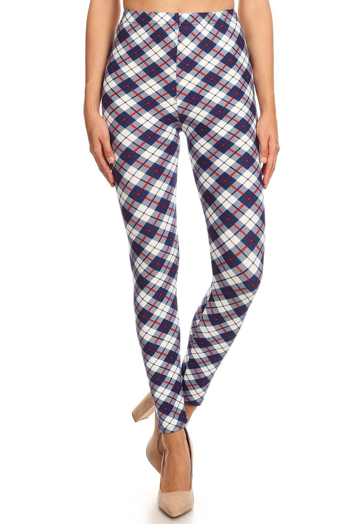 sueded french argyle legging