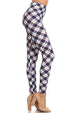 sueded french argyle legging