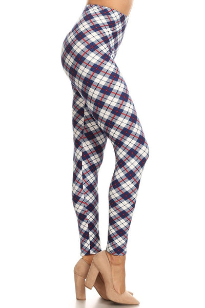 sueded french argyle legging
